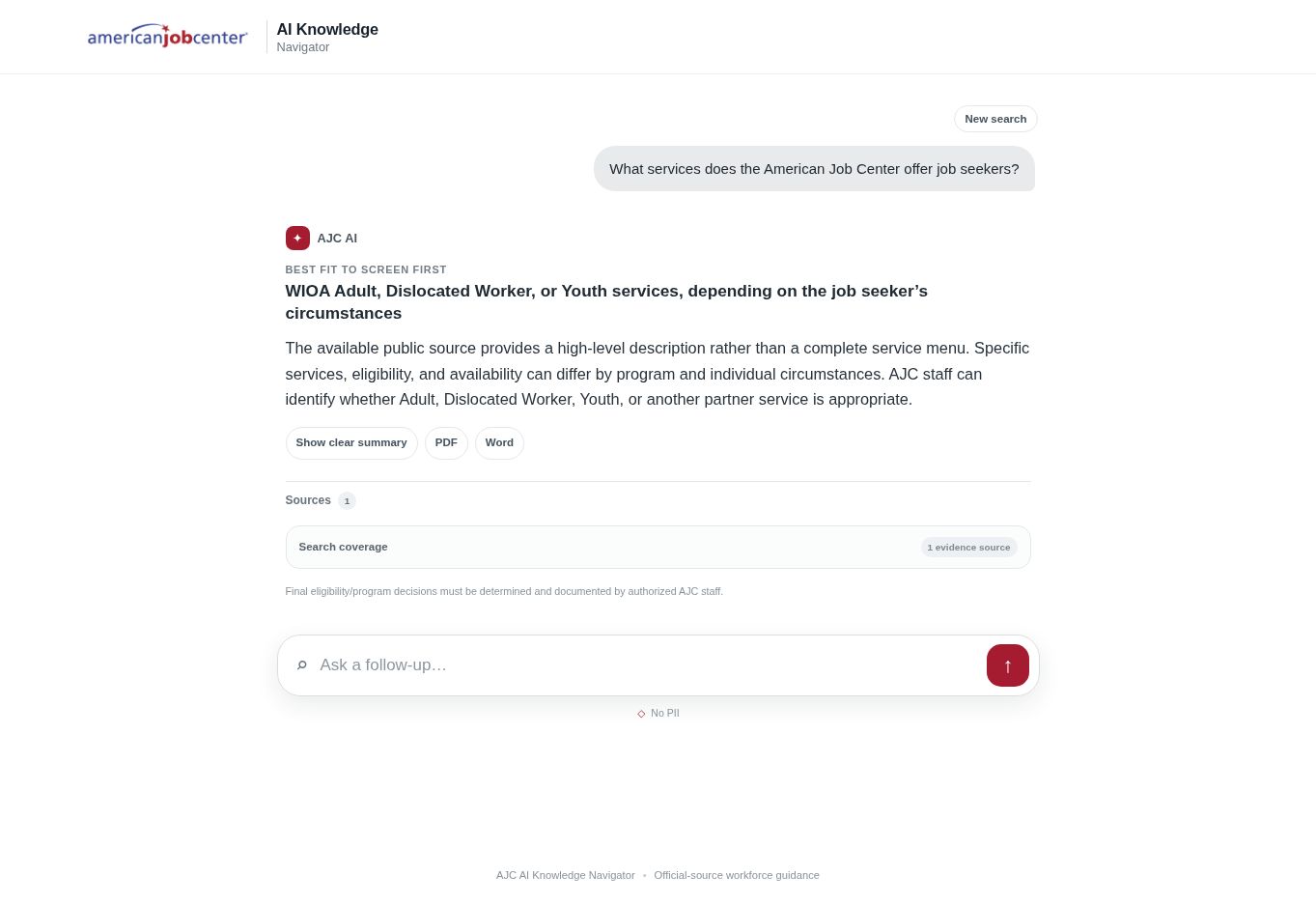 Actual Knowledge Navigator policy-detail response