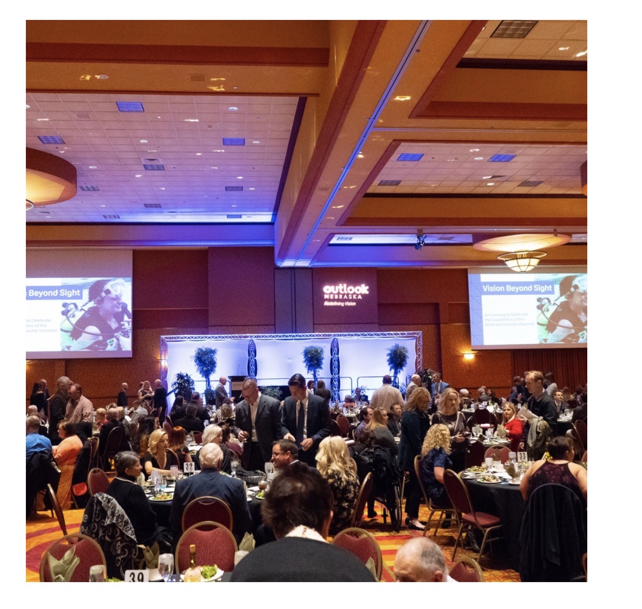 Audience gathered for an Outlook Nebraska event